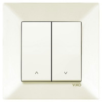 Выключатель  проходной двухклавишный крем VIKO MERIDIAN 90970217-WH